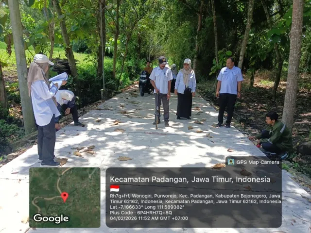 Monitoring dan Evaluasi Pekerjaan BKKD Jalan Cor Beton Oleh Inspektorat di Desa Purworejo Tahun 2026