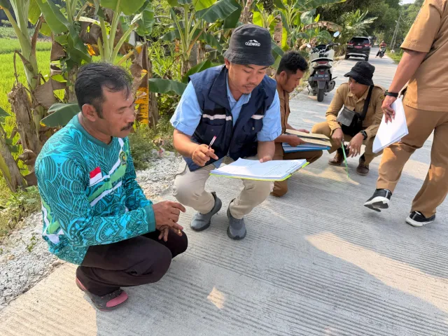 Monitoring dan Evaluasi Pembangunan Jalan Rigid Beton Desa Purworejo Dinyatakan Sesuai Spesifikasi