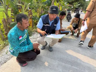 Monitoring dan Evaluasi Pembangunan Jalan Rigid Beton Desa Purworejo Dinyatakan Sesuai Spesifikasi