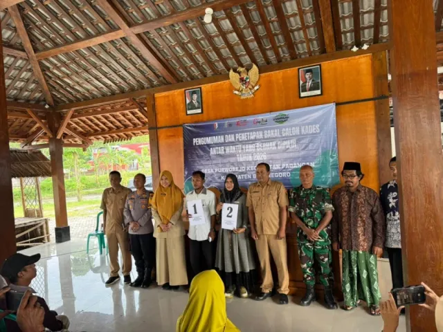 Pengumuman dan Penetapan Bakal Calon serta Pengambilan Nomor Urut Pilkades Antar Waktu Desa Purworejo Tahun 2026