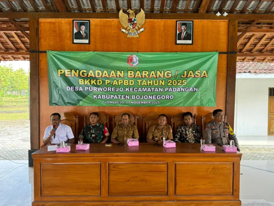 Tingkatkan Infrastruktur: Desa Purworejo Gelar Lelang Pembangunan Jalan Beton BKKD P-APBD 2025
